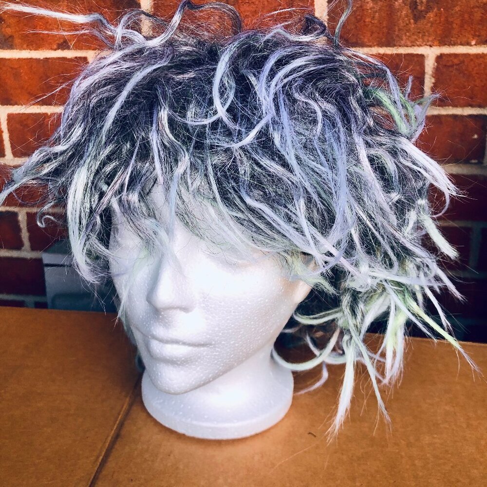 Rubie’s Nuclear Zombieman Wig Green Gray Messy Hair Cosplay Halloween Discontinu